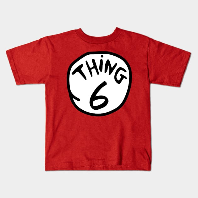 Thing 6 Kids T-Shirt by archila